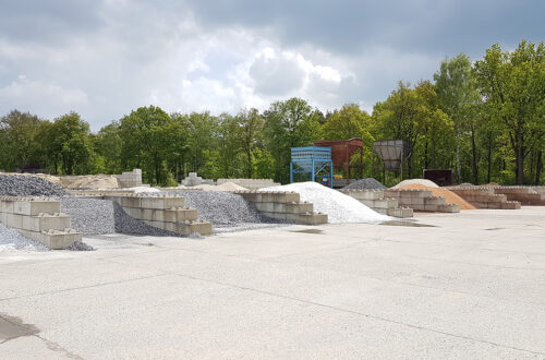 baies de stockage de matériaux en blocs de béton empilables