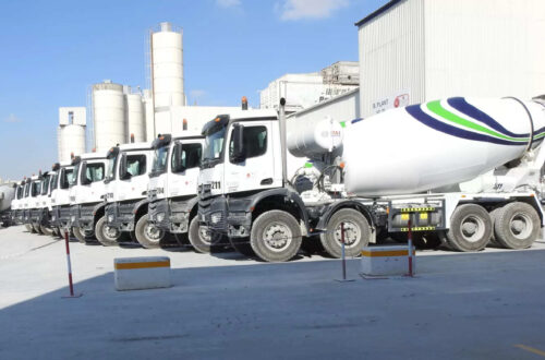 leftover concrete ready-mixed plant