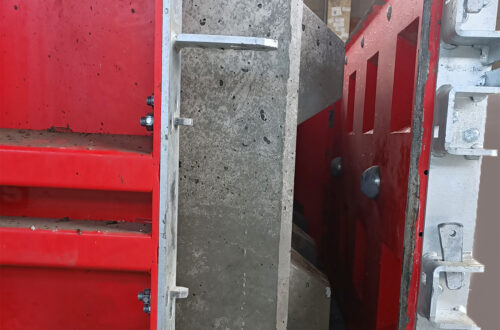 het openen van de betonmal